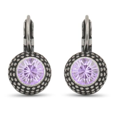 Pendientes LEA con cristal premium de Soul Collection en violeta