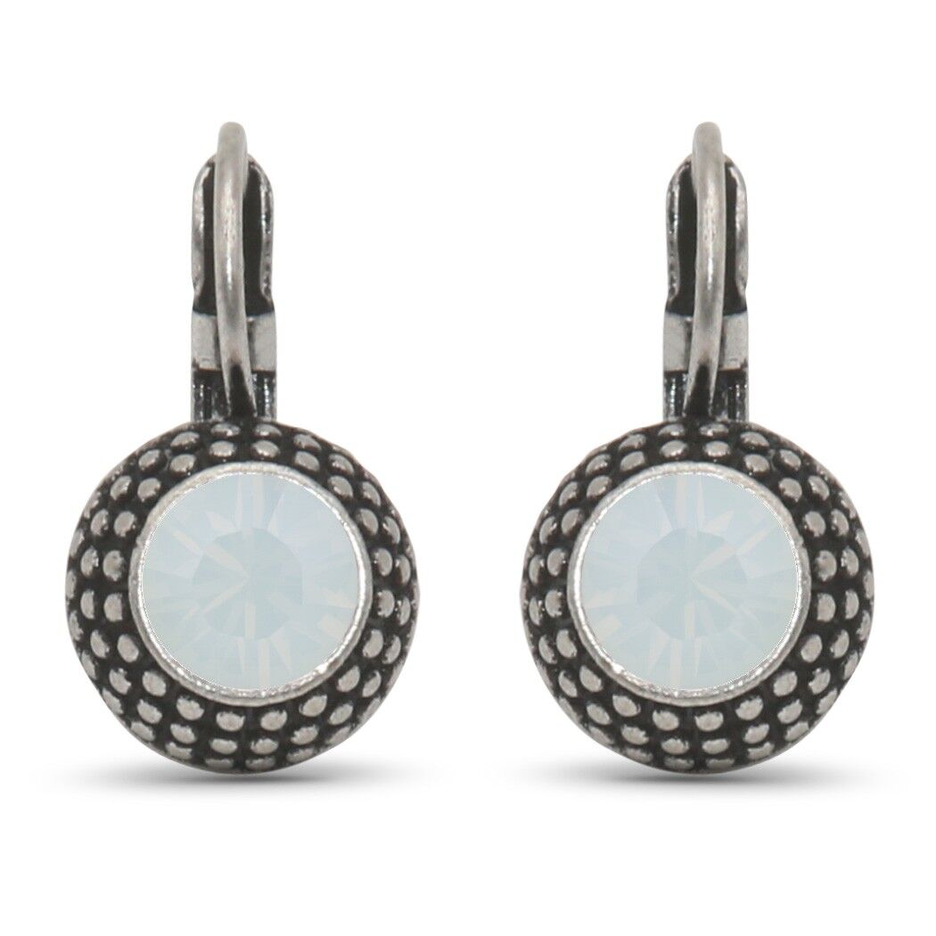 Orecchini pendenti LEA con cristallo premium della Soul Collection in opale bianco