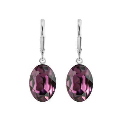 Lina earrings with premium crystal from Soul Collection in amethyst