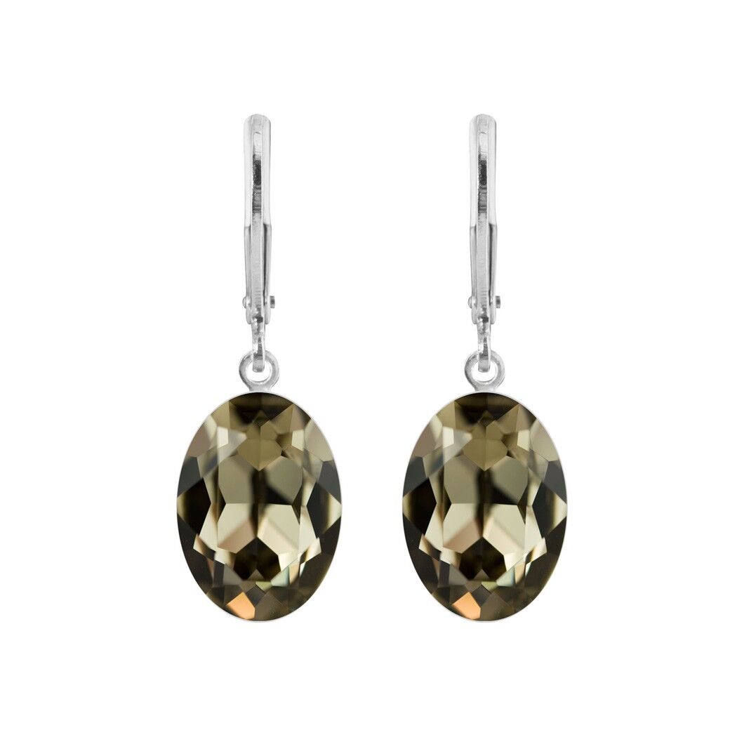 Lina Drop Earrings with Premium Crystal from Soul Collection in Black Diamond