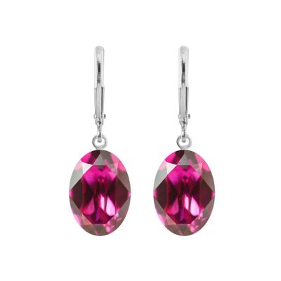 Lina earrings with Premium Crystal from Soul Collection in fuchsia