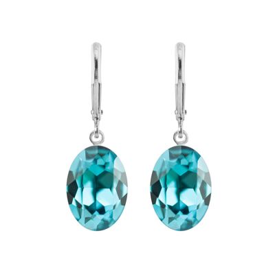 Boucles d'oreilles Lina avec Premium Crystal de Soul Collection en Light Turquoise