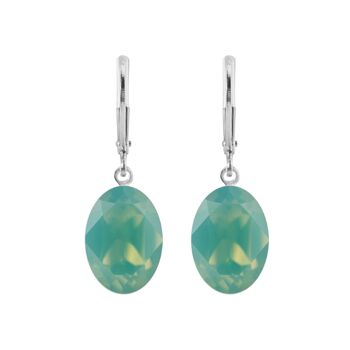 Boucles d'oreilles pendantes Lina avec cristal Premium de Soul Collection en Pacific Opal
