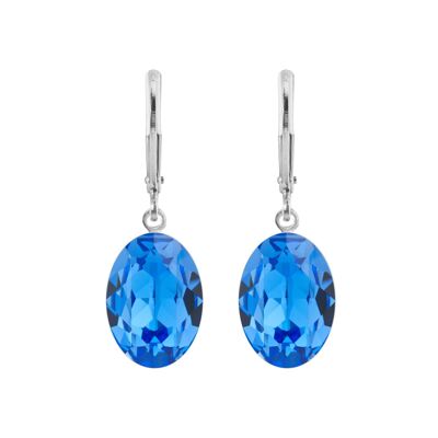 Lina earrings with premium crystal from Soul Collection in sapphire