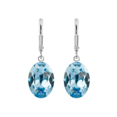 Lina earrings with premium crystal from Soul Collection in aquamarine