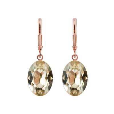 Earrings Lina rose gold plated with Premium Crystal from Soul Collection in Light Silk