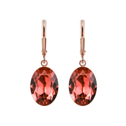 Ohrhänger Lina rosé vergoldet mit Premium Crystal von Soul Collection in Padparadscha