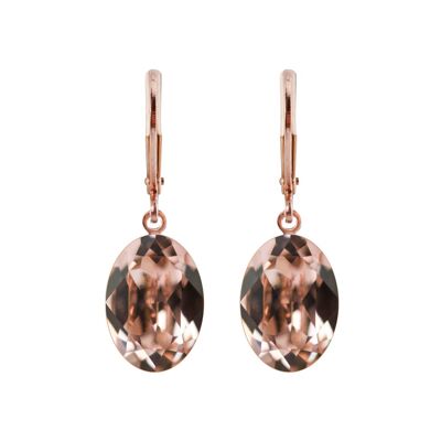 Pendientes Lina chapados en oro rosa con cristal premium de Soul Collection en vintage rose