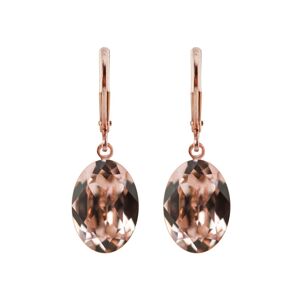 Boucles d'oreilles Lina plaqué or rose avec cristal premium de Soul Collection en rose vintage