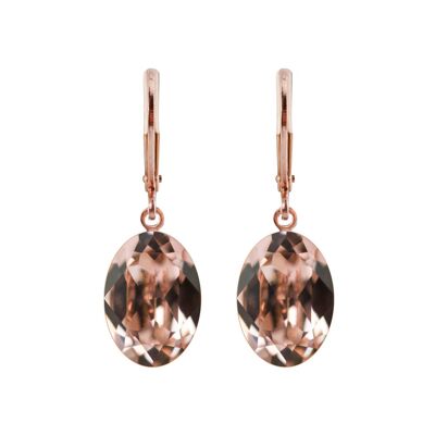 Earrings Lina rose gold plated with premium crystal from Soul Collection in vintage rose