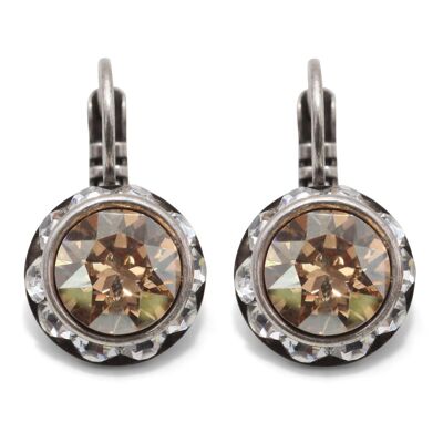 Drop Earrings Melina with Premium Crystal from Soul Collection in Crystal Golden Shadow - Golden Shadow