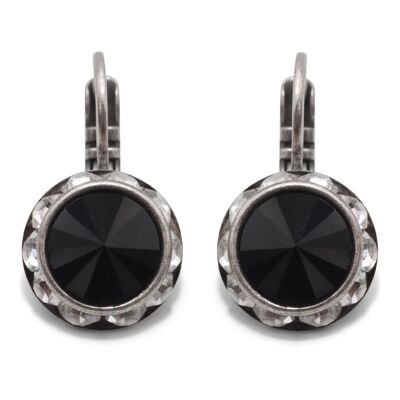 Drop Earrings Melina with Premium Crystal from Soul Collection in Jet