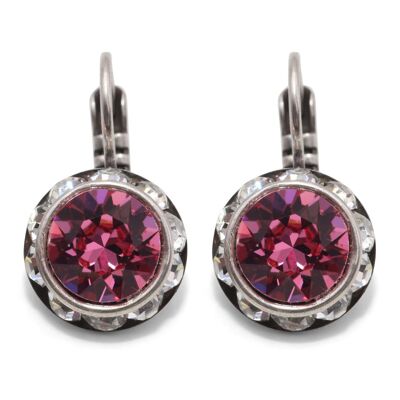 Boucles d'oreilles Melina avec cristal premium de Soul Collection en rose