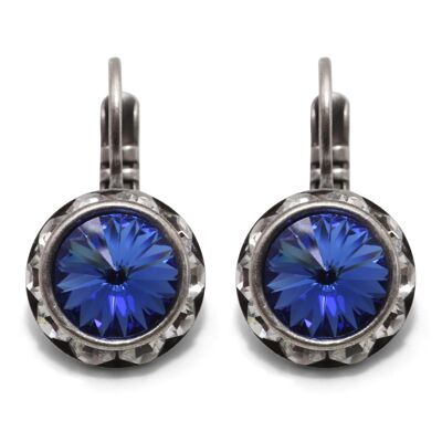 Boucles d'oreilles pendantes Melina avec cristal de qualité supérieure de la collection Soul en saphir