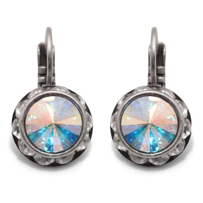 Boucles d'oreilles pendantes Melina avec cristal premium de Soul Collection en violet