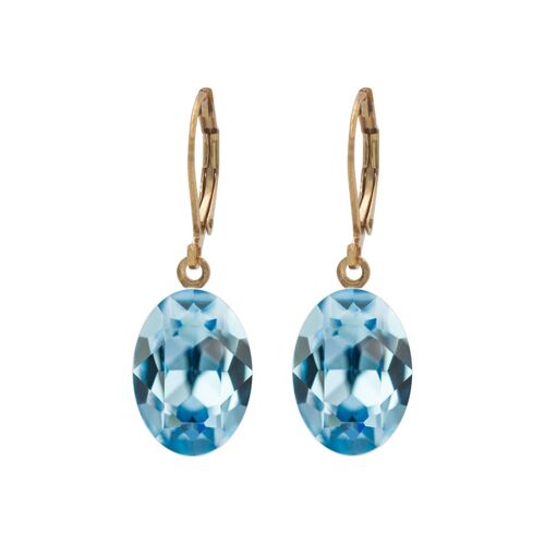 Ohrhänger Lina vergoldet mit Premium Crystal von Soul Collection in Aquamarine