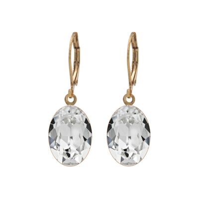 Earrings Lina gold-plated with Premium Crystal from Soul Collection in Crystal