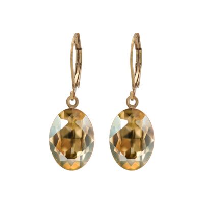 Earrings Lina gold-plated with Premium Crystal from Soul Collection in Crystal Golden Shadow