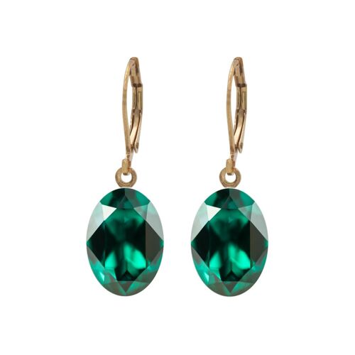 Ohrhänger Lina vergoldet mit Premium Crystal von Soul Collection in Emerald