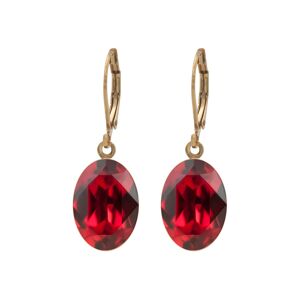 Boucles d'oreilles Lina plaqué or avec Premium Crystal de Soul Collection en Scarlet