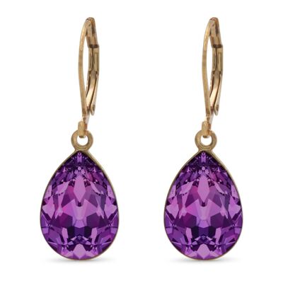 Ohrhänger Trophelia vergoldet mit Premium Crystal von Soul Collection in Amethyst