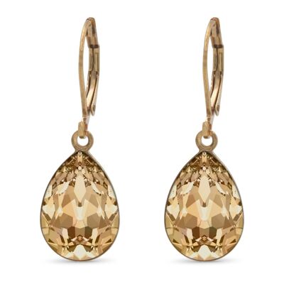 Pendientes Trophelia bañados en oro con Premium Crystal de Soul Collection en Golden Shadow