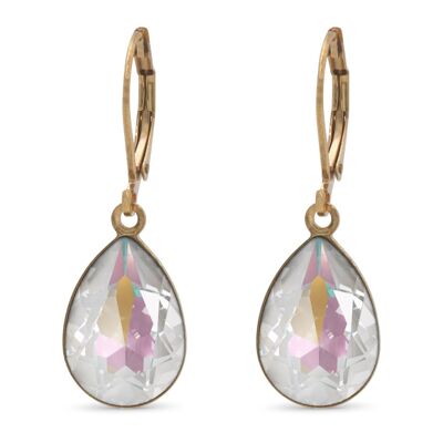 Pendientes Trophelia bañados en oro con Cristal Premium de Soul Collection en Gris Claro Delite