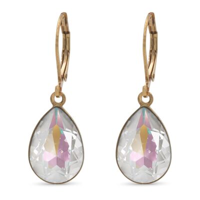 Earrings Trophelia gold-plated with Premium Crystal from Soul Collection in Light Gray Delite