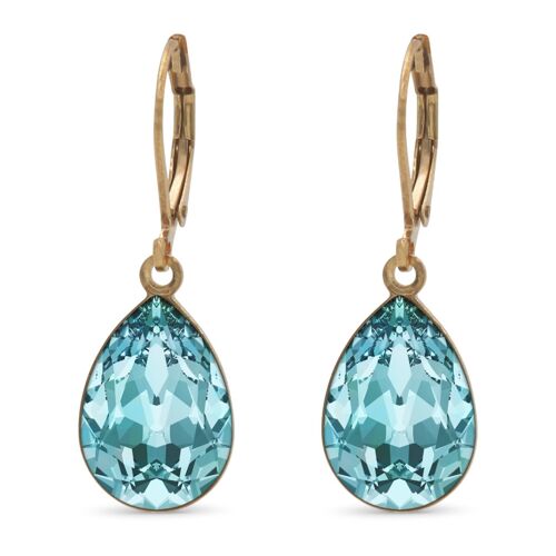 Ohrhänger Trophelia vergoldet mit Premium Crystal von Soul Collection in Light Turquoise