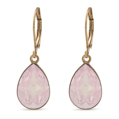 Earrings Trophelia gold-plated with Premium Crystal from Soul Collection in Rose Water Opal