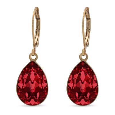 Earrings Trophelia gold-plated with Premium Crystal from Soul Collection in Scarlet