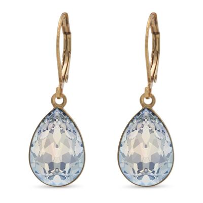 Earrings Trophelia gold-plated with Premium Crystal from Soul Collection in White Opal