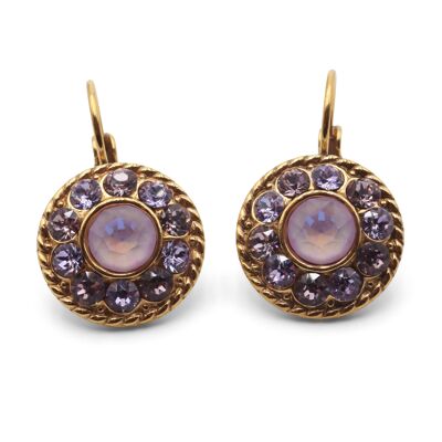 Earrings Natalie gold-plated with Premium Crystal from Soul Collection in Lavender Delite