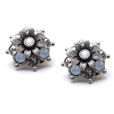 Ear clip Blossom Flavia with Premium Crystal from Soul Collection in Crystal White Opal