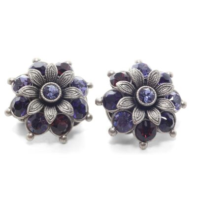 Ear clip flower Flavia with premium crystal from Soul Collection in lilac mix