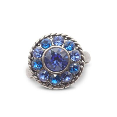 Ring Natalie with Premium Crystal from Soul Collection in Capri Blue - Sapphire