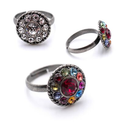 Ring Natalie with Premium Crystal from Soul Collection in Multi Siam