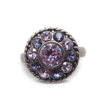 Bague Natalie avec Cristal Premium de Soul Collection en Tanzanite - Violet