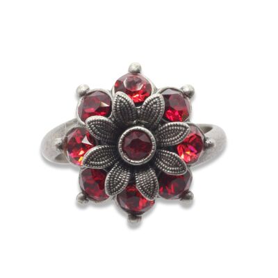 Anillo Blossom Flavia con Premium Crystal de Soul Collection en Red Mix