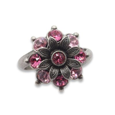 Anillo Bloom Flavia con Premium Crystal de Soul Collection en Rose Mix