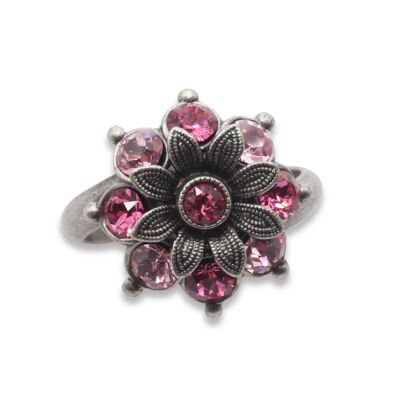 Ring Bloom Flavia with Premium Crystal from Soul Collection in Rose Mix