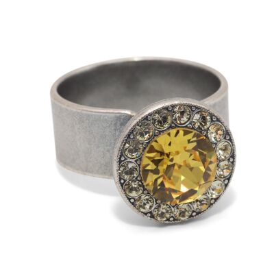 Ring Samira with Premium Crystal from Soul Collection in Jonquil - Light Topaz
