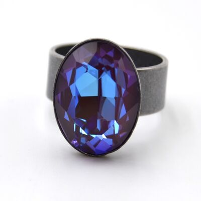 Ring Glamor with Premium Crystal from Soul Collection in Burgundy Delite