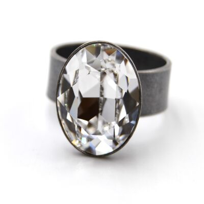 Ring Glamor with Premium Crystal from Soul Collection in Crystal