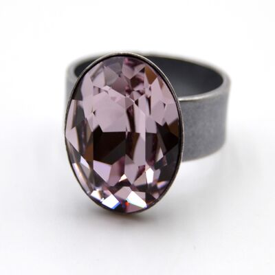Ring Glamor with Premium Crystal from Soul Collection in Light Amethyst