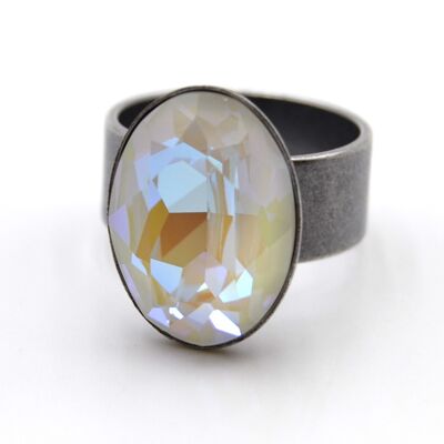 Ring Glamor with Premium Crystal from Soul Collection in Light Gray Delite