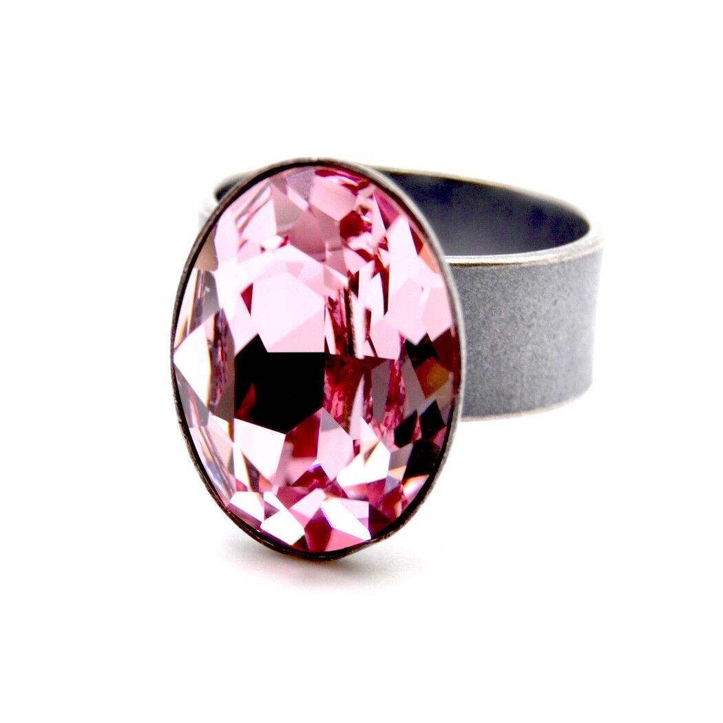 Anello Glamour con Cristallo Premium della Collezione Soul in Light Rose