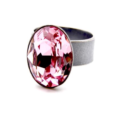 Ring Glamor with Premium Crystal from Soul Collection in Light Rose