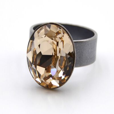 Ring Glamor with Premium Crystal from Soul Collection in Light Silk