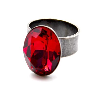 Ring Glamor with Premium Crystal from Soul Collection in Scarlet